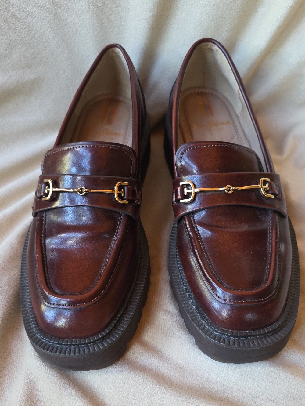 Sam Edelman Women's Dark Brown Leather Bit Loafers